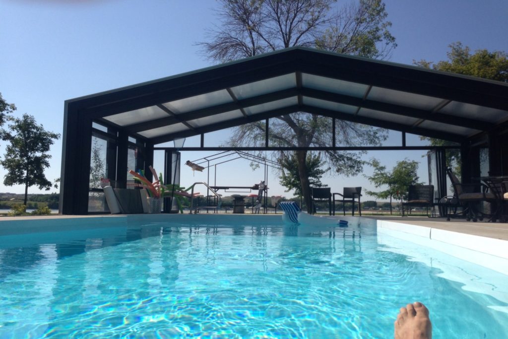 DynaDome Custom Residential Retractable Enclosure - Pool -Bismarck, ND