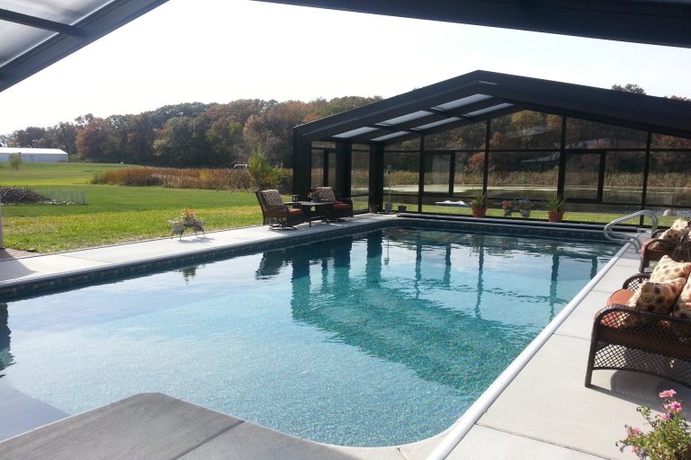 DynaDome Custom Residential Retractable Enclosure – Pool - Lansing, IL
