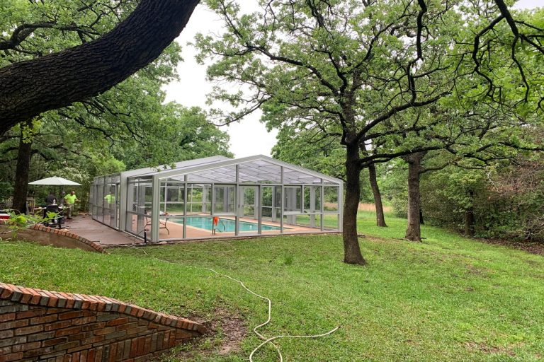 DynaDome Custom Residential Retractable Enclosure - Pool - Burleson, TX