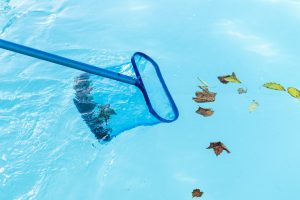 outdoor pool cleaning leaves