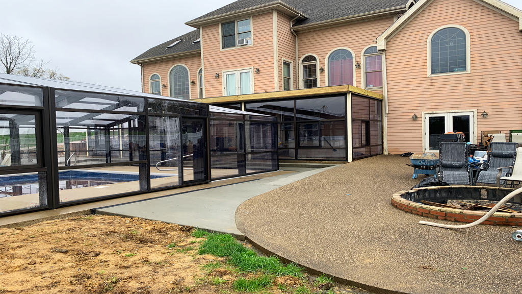 DynaDome Custom Residential Retractable Enclosure - Pool