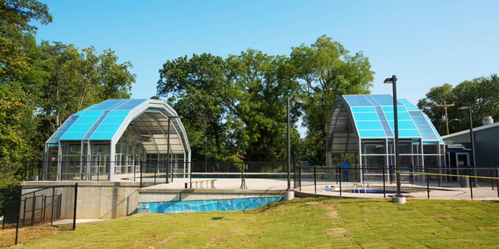 DynaDome Custom Non-Profit Retractable Enclosure - Pool - JCC Asheville, Asheville, NC